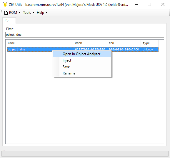 Opening object_dns in Z64Utils