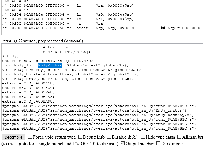 Changing init prototype